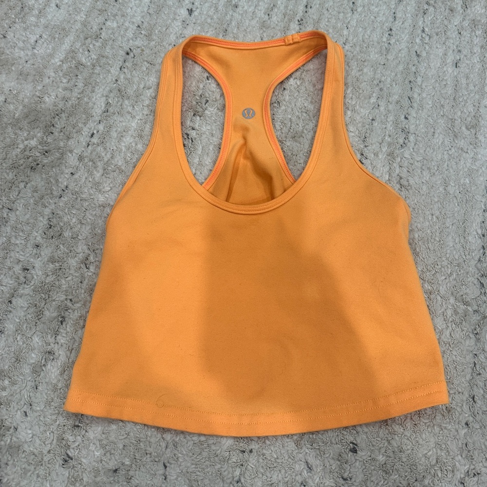 ✨ Lululemon Orange Racerback Cropped Tank ✨